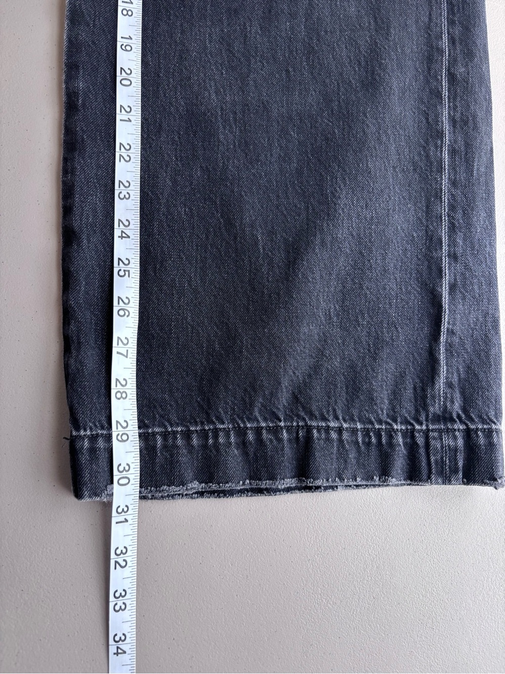 AE American Eagle Super High Rise baggy wide leg Black Cargo denim Jeans Sz 10 - Picture 11 of 12